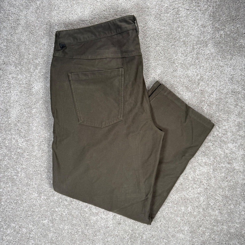 Lululemon ABC Pant Men's 38x27 Classic Fit Warpstreme Pants Olive Green
